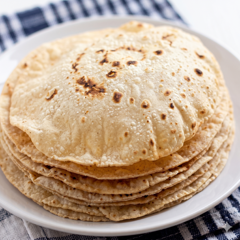 Premium Homemade Frozen Brown Atta Ruti 20 pcs | 100% Whole Wheat | Ready to Cook
