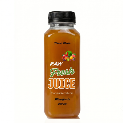 Mixed Fruits Homemade Raw Fresh Juice (250ml) |100% Pure, No Added Water, Colors, or Flavors