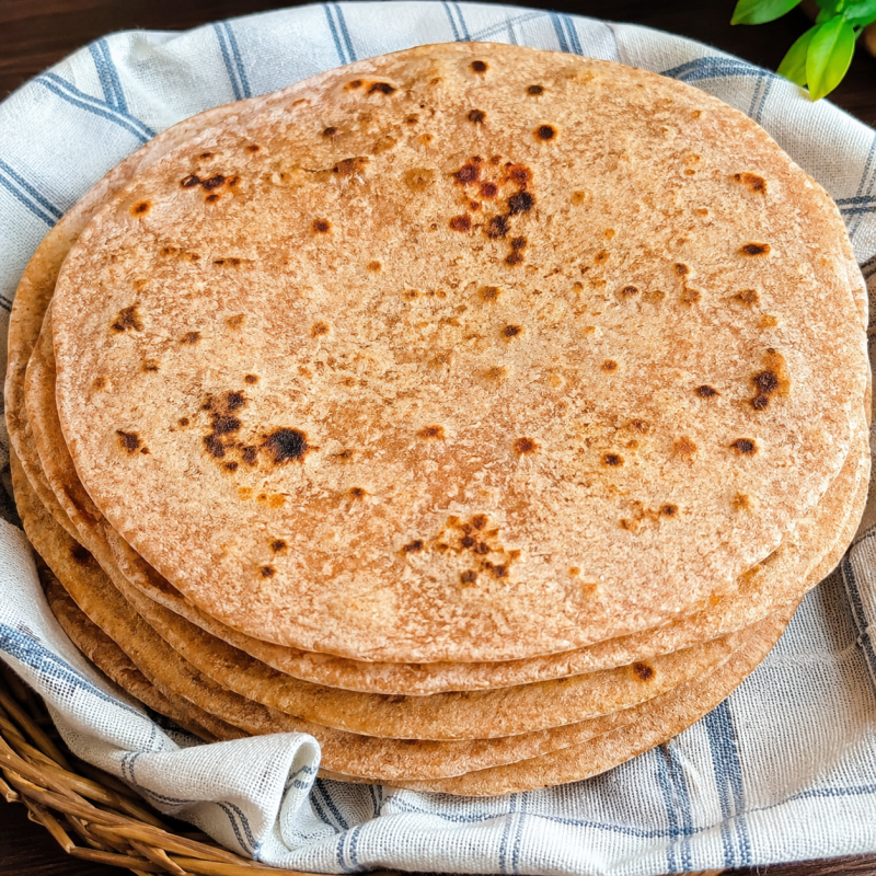 Premium Homemade Frozen Brown Atta Ruti 20 pcs | 100% Whole Wheat | Ready to Cook