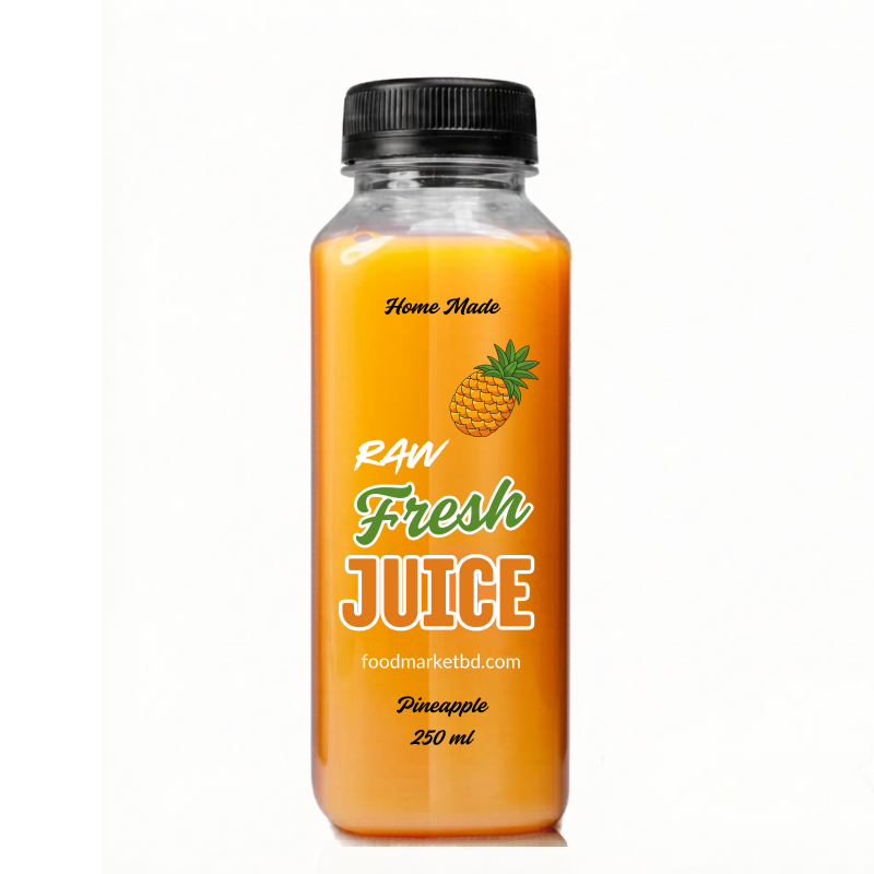 Pineapple Homemade Raw Fresh Juice (250ml) |100% Pure, No Added Water, Colors, or Flavors